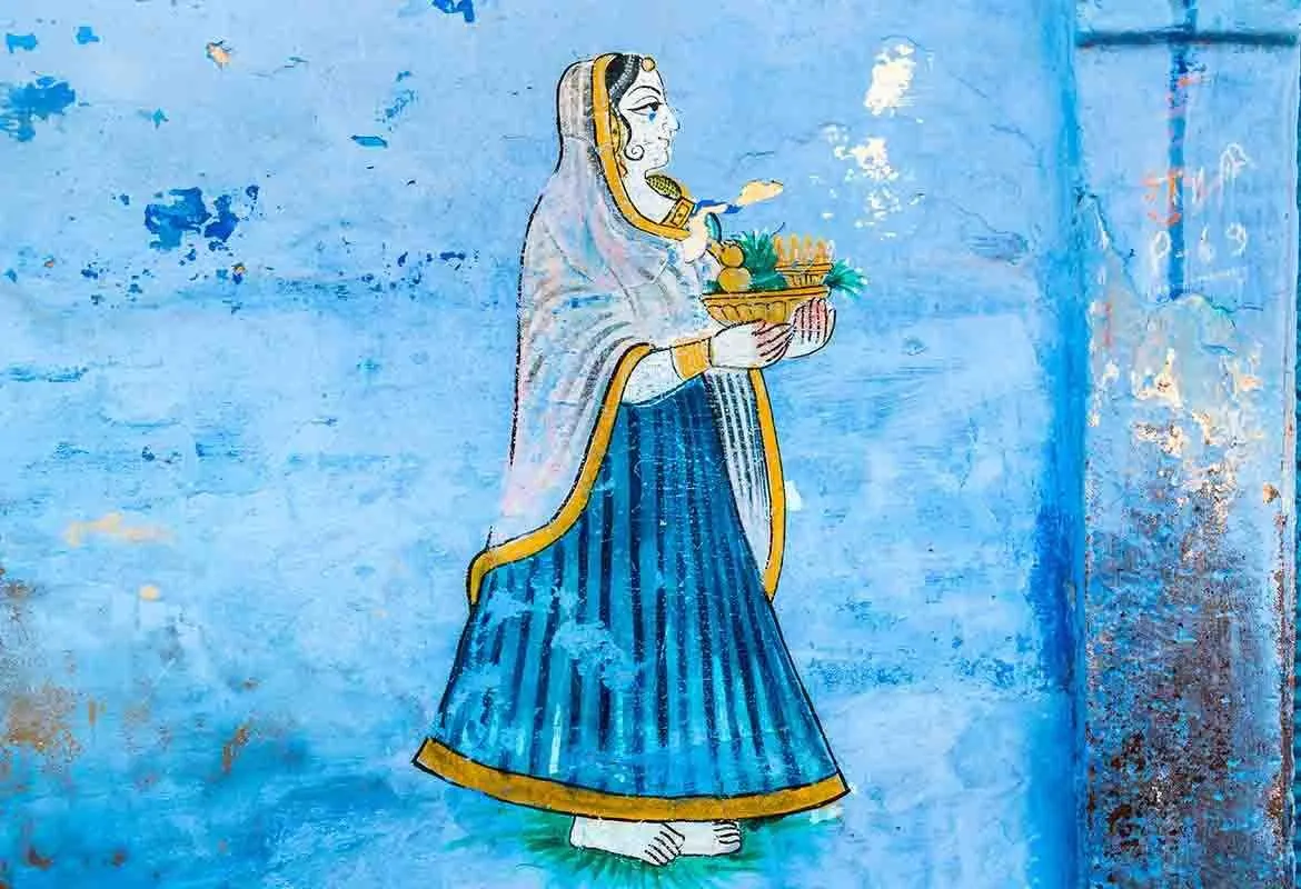 Rajasthan wall painting.