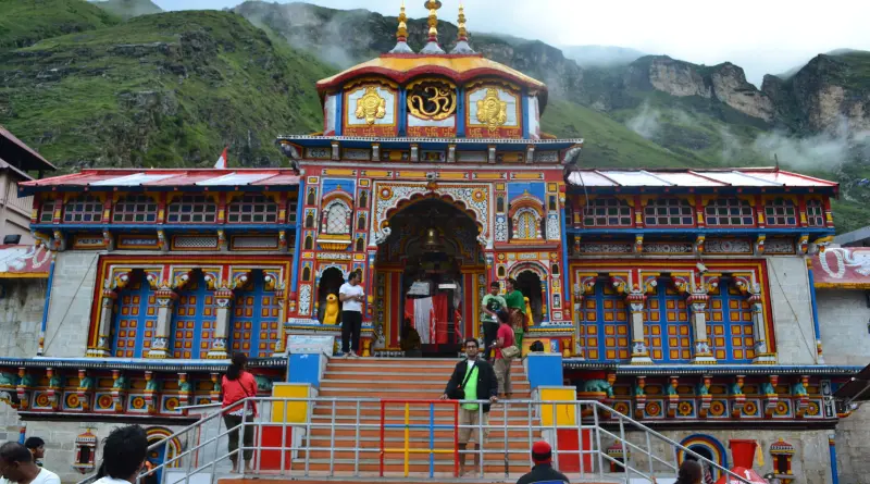 Badrinath temple front view.